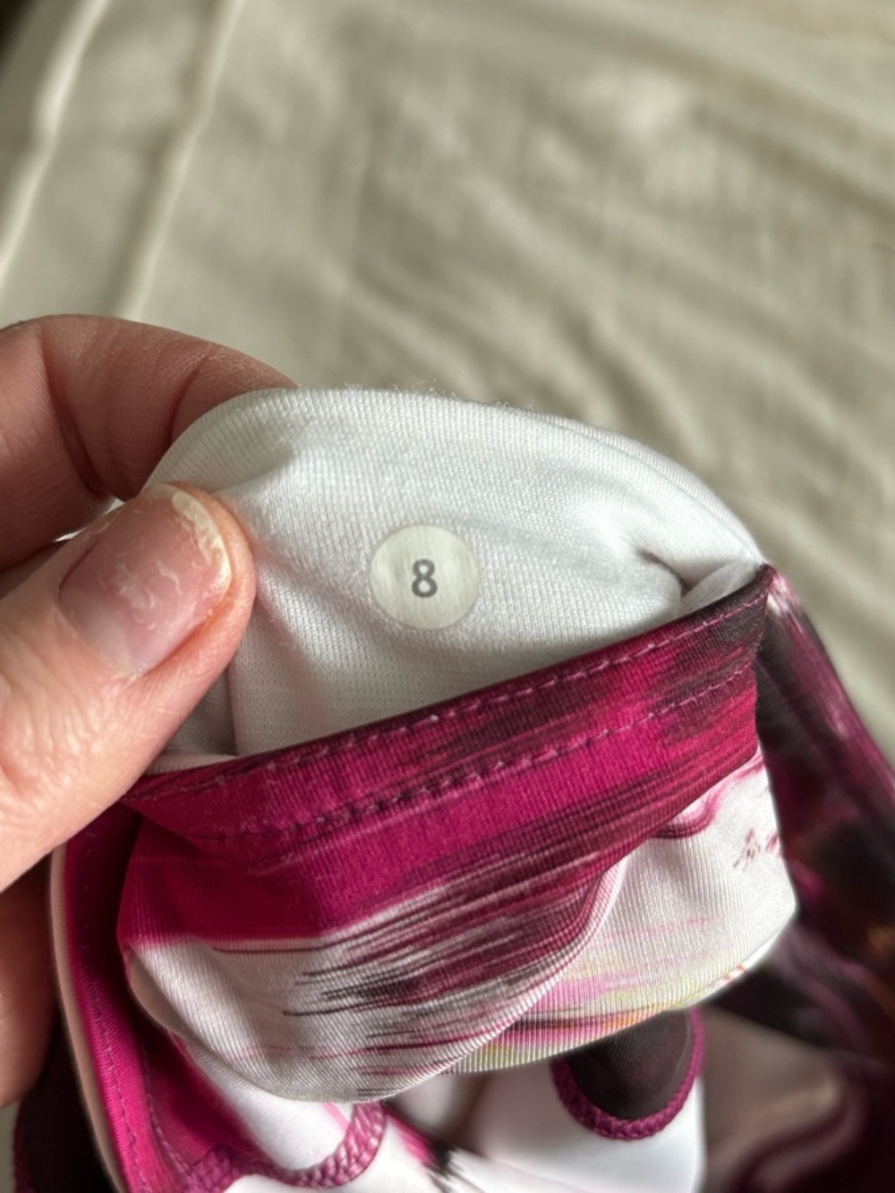 lululemon athletica Women's Magenta & White Abstract Print Wunder Under Leggings - Picture 4 of 4